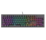 Genesis Mechanical Gaming Keyboard Thor 303 RGB Backlight Red Switch Hot Swap US Layout Black