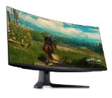 Dell Alienware AW3423DWF, 34" CURVED QD-OLED GAMING LED 21:9 AR, 0.1ms GtG, WQHD (3440x1440), 165Hz, 1000:1, 250 cd/m2, AMD FreeSync Premium, HDR 400, 99.3% DCI-P3 ,HDMI, DP, USB 3.2 Hub, PIP, PBP, ComfortView, Height Adjustable, Swivel, Tilt, Black