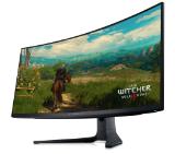 Dell Alienware AW3423DWF, 34" CURVED QD-OLED GAMING LED 21:9 AR, 0.1ms GtG, WQHD (3440x1440), 165Hz, 1000:1, 250 cd/m2, AMD FreeSync Premium, HDR 400, 99.3% DCI-P3 ,HDMI, DP, USB 3.2 Hub, PIP, PBP, ComfortView, Height Adjustable, Swivel, Tilt, Black