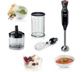 Bosch MS61B6150, Blender, ErgoMixx, 1000 W, 12-speed, turbo button, Included mixing jug, mini chopper & stainless steel whisk, Black, Anthracite