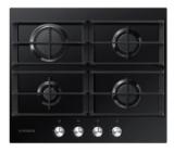 Samsung NA64H3000AK/L1, Built-in 4 Burner Gas Hob with Cast Iron Grates, 8 Kw, Black tempered glass, LP Conversion Kit