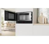 Bosch BFL7221B1, SER8, Built-in microwave, 21l, AutoPilot 7, LED light, left hinge,TFT, black