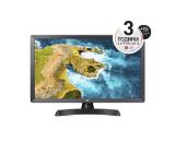 LG 24TQ510S-PZ, 23.6" WVA, LED, Smart webOS, TV Tuner DVB-T2/C /S2, 1000:1, Mega DFC, 200cd, 1366x768, AI SOUND, WiFi, HDMI, Bluetooth, USB 2.0, HOTEL MODE, AirPlay, Speaker 2x5W, Black