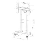 Neomounts by Newstar Motorised Mobile Stand incl. storage box, 10 cm. Wheels Floor - VESA 100x100 up to 800x600