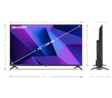 Sharp 43FN2EA, 43" LED  Android TV, 4K Ultra HD 3840x2160 Frameless, 1 000 000:1, DVB-T/T2/C/S/S2, Active Motion 800, HARMAN/KARDON, HDR10, Dolby Digital, Dolby Vision, DTS:X, Google Assistant, Chromecast Built-in, 2xHDMI 2.1, SD card reader, 3.5mm Headp