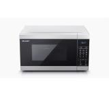 Sharp YC-MG51E-S, Fully Digital, Built-in microwave grill, Grill Power: 1000W, Cavity Material -steel, 25l, 900 W, LED Display Blue, Timer & Clock function, Child lock, Silver/Black door, Defrost, Cabinet Colour: Silver