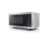 Sharp YC-MG51E-S, Fully Digital, Built-in microwave grill, Grill Power: 1000W, Cavity Material -steel, 25l, 900 W, LED Display Blue, Timer & Clock function, Child lock, Silver/Black door, Defrost, Cabinet Colour: Silver