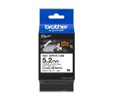 Brother HSe-211E 5.2mm Black on White Heat Shrink Tape