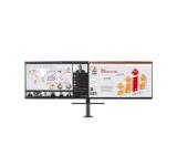 LG 27QP88DP-BS, 27" QHD Monitor Ergo Dual with Daisy Chain (2560x1440) IPS AG, sRGB 99%, HDR10, 75Hz, 5ms, 1000:1, Mega DFC, 350 cd/m2, AMD FreeSync, USB type-C, HDMI, Reader Mode, DisplayPort, Ergo Dual Stand with C-Clamp & Grommet, Tilt/Height/Swivel/P