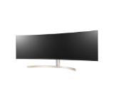 LG 49WL95CP-W, 49" 32:9 Curved UltraWide Dual QHD 5120x1440 IPS Panel, USB Type-C, 5ms, 350 cd/m2, 1000:1, HDR10, sRGB 99%, FreeSync, 3 PBP, HDMI, DisplayPort, Speacer 2ch 10W, Tilt, Height, Swivel, Tiltan