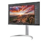 LG 27UP850N-W, 27" UHD 4K IPS, Anti-Glare, DCI-P3 95%, Cinema Screen, 5ms, 1200:1, 400 cd/m2, 3840x2160, HDR 400, MAXX Audio 5W x 2, USB type-C charging (up to 90W), HDMI, DisplayPort, AMD FreeSync, Headphone out, Tilt, Height (Range), Pivot