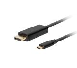 Lanberg USB-C (M) -> display port (M) cable 1.8m 4K 60Hz, black