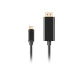 Lanberg USB-C (M) -> display port (M) cable 1.8m 4K 60Hz, black