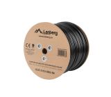 Lanberg LAN cable UTP Cat.5e 305m Outdoor Solid CU Fluke Passed, black