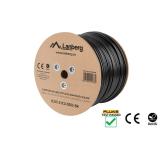 Lanberg LAN cable UTP Cat.5e 305m Outdoor Solid CU Fluke Passed, black