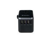 Verbatim UTA-04 Universal Travel Adapter with 1 x USB-C PD 61W & QC 3.0 / 1 x USB-C / 3 x USB-A