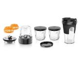 Bosch MUZ45XTM1 TastyMoments kit, set of 5-in-1 accessories for mixing, grinding, shredding, storage, 3 glass jars for grinding and crushing, with a lid