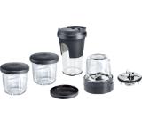 Bosch MUZ45XTM1 TastyMoments kit, set of 5-in-1 accessories for mixing, grinding, shredding, storage, 3 glass jars for grinding and crushing, with a lid