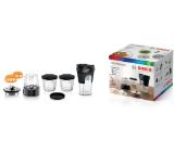 Bosch MUZ45XTM1 TastyMoments kit, set of 5-in-1 accessories for mixing, grinding, shredding, storage, 3 glass jars for grinding and crushing, with a lid