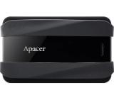 Apacer AC533, 2TB 2.5" SATA HDD USB 3.2 Portable Hard Drive Plastic / Rubber Jet black