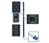 Tripp Lite by Eaton 7.7kW Single-Phase Local Metered PDU, 200-240V Outlets (8 C19 and 40 C13), IEC-309 32A Blue Input, 10 ft. (3.05 m) Cord, 0U Vertical, TAA, 70 in.