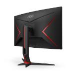 AOC CQ27G2S/BK, 27" Curved 1500R VA WLED, 2560x1440@165Hz, 4ms GtG, 1ms MPRT, 250cd m/2, 3000:1, DCR 80M:1, Adaptive Sync, FlickerFree, Low Blue Light, Tilt, Height Adjust, Swivel, 2xHDMI, DP