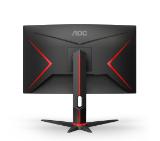 AOC CQ27G2S/BK, 27" Curved 1500R VA WLED, 2560x1440@165Hz, 4ms GtG, 1ms MPRT, 250cd m/2, 3000:1, DCR 80M:1, Adaptive Sync, FlickerFree, Low Blue Light, Tilt, Height Adjust, Swivel, 2xHDMI, DP