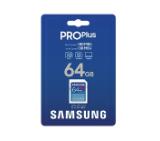 Samsung 64GB SD Card PRO Plus, UHS-I, Read 180MB/s - Write 130MB/s