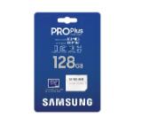Samsung 128GB micro SD Card PRO Plus with Adapter, UHS-I, Read 180MB/s - Write 130MB/s