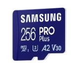 Samsung 256GB micro SD Card PRO Plus with Adapter, UHS-I, Read 180MB/s - Write 130MB/s