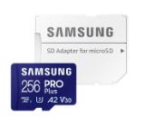 Samsung 256GB micro SD Card PRO Plus with Adapter, UHS-I, Read 180MB/s - Write 130MB/s