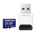 Samsung 256GB micro SD Card PRO Plus with USB Reader, UHS-I, Read 180MB/s - Write 130MB/s