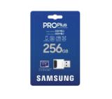 Samsung 256GB micro SD Card PRO Plus with USB Reader, UHS-I, Read 180MB/s - Write 130MB/s