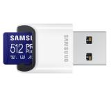 Samsung 512GB micro SD Card PRO Plus with USB Reader, UHS-I, Read 180MB/s - Write 130MB/s