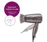 Beurer HC 17 Hair dryer, 1 300 W, ergonomic folding handle, 2 heat settings, 2 blower settings, slim professional nozzle, overheating protection