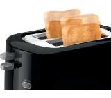 Bosch TAT3A113, Compact toaster, Plastic, 800 W, Auto power off, Defrost and warm setting, Lifting high, Black