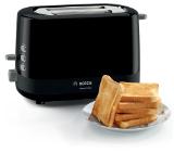 Bosch TAT3A113, Compact toaster, Plastic, 800 W, Auto power off, Defrost and warm setting, Lifting high, Black