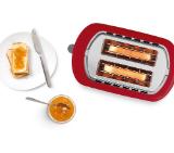 Bosch TAT3A114, Compact toaster, Plastic, 800 W, Auto power off, Defrost and warm setting, Lifting high, Red