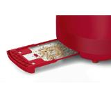 Bosch TAT3A114, Compact toaster, Plastic, 800 W, Auto power off, Defrost and warm setting, Lifting high, Red