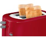 Bosch TAT3A114, Compact toaster, Plastic, 800 W, Auto power off, Defrost and warm setting, Lifting high, Red