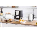 Bosch TAT6A511, Compact toaster, Plastic, 800 W, Auto power off, Defrost and warm setting, Lifting high, White