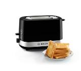 Bosch TAT6A513, Compact toaster, Plastic, 800 W, Auto power off, Defrost and warm setting, Lifting high, Black