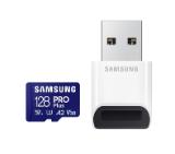 Samsung 128GB micro SD Card PRO Plus with USB Reader, UHS-I, Read 180MB/s - Write 130MB/s