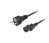 Lanberg CEE 7/7 -> IEC 320 C13 power cord 1.8m VDE Straight, black