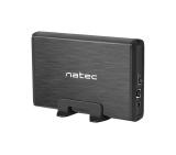 Natec EXTERNAL HDD/SSD ENCLOSURE RHINO SATA 3.5" USB 3.0 ALUMINUM Black