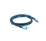 Lanberg USB-C M/M 4.0 cable 1.2m 100W 8K 30HZ Black-Blue