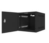 Lanberg rack cabinet 10" wall-mount 6U / 280x310 for self-assembly with metal door (flat pack), black