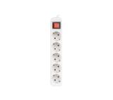 Lanberg power strip 3m 5x Schuko outlets with circuit breaker quality-grade copper cable, white