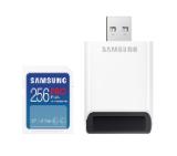 Samsung 256GB SD PRO Plus + USB Reader, Class10, Read 180MB/s - Write 130MB/s