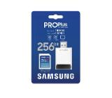 Samsung 256GB SD PRO Plus + USB Reader, Class10, Read 180MB/s - Write 130MB/s